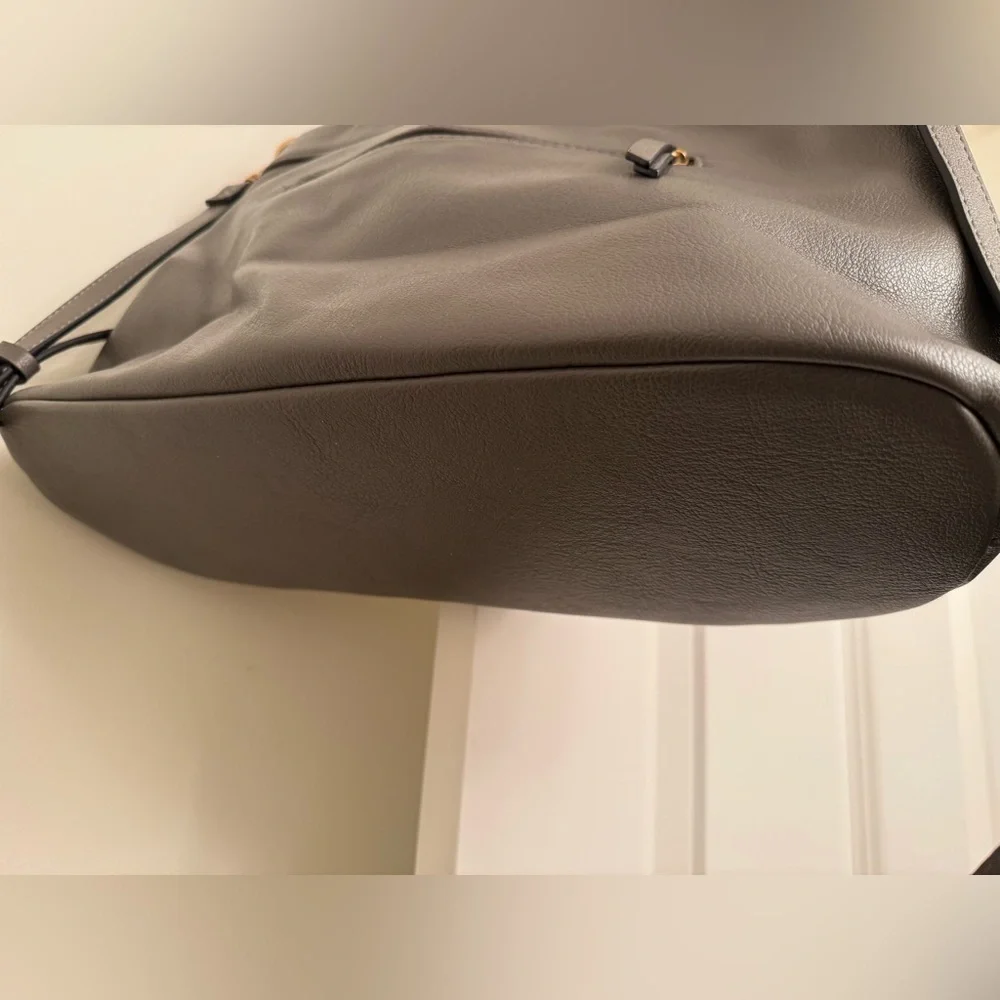 Rosetti Charcoal Satchel with Gold Details